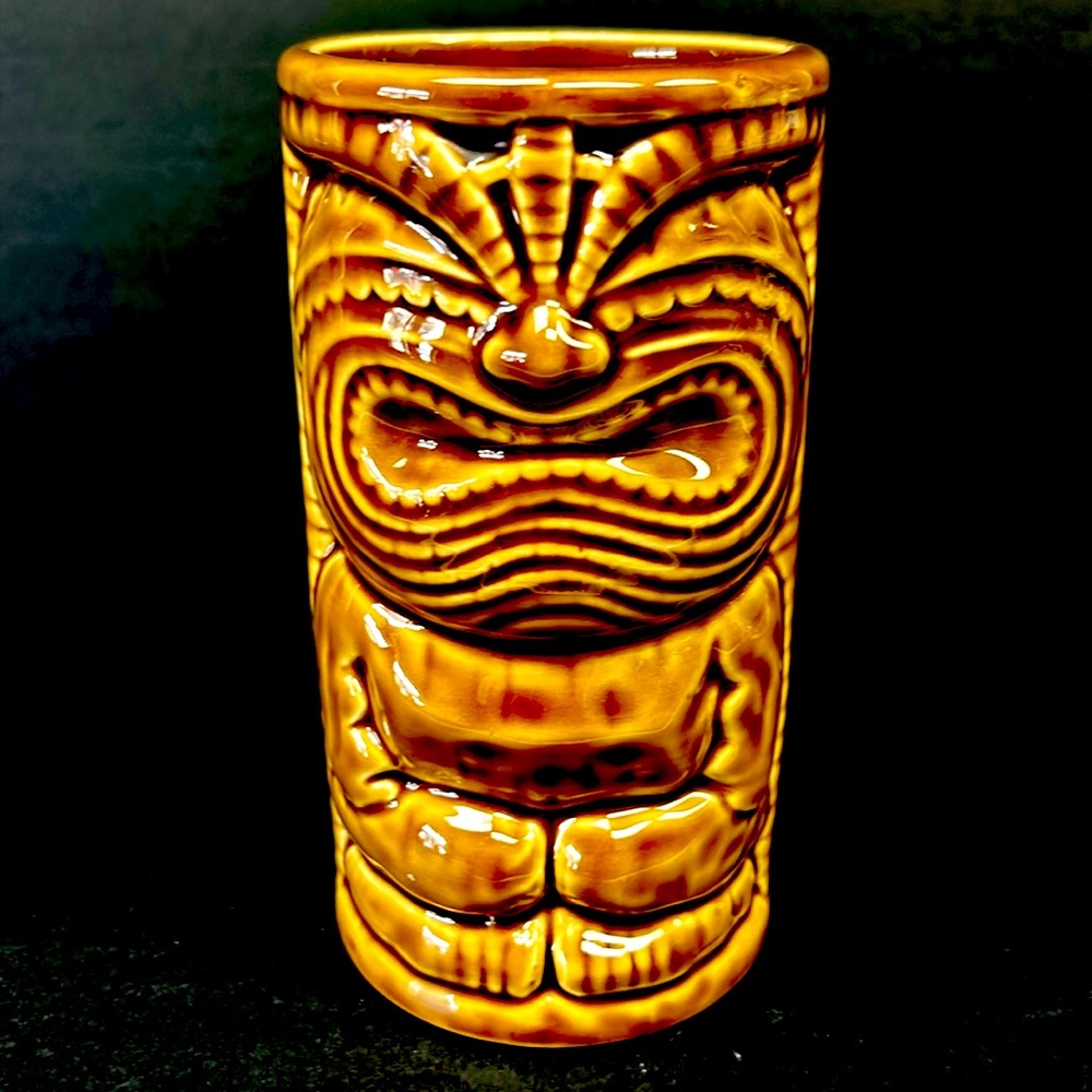 Vintage 1999 KC HAWAII glazed ceramic TIKI tumbler